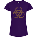 Digital Biohazard Gaming Gamer Zombie Womens Petite Cut T-Shirt Purple