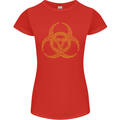 Digital Biohazard Gaming Gamer Zombie Womens Petite Cut T-Shirt Red
