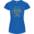 Digital Biohazard Gaming Gamer Zombie Womens Petite Cut T-Shirt Royal Blue