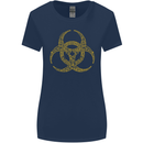 Digital Biohazard Gaming Gamer Zombie Womens Wider Cut T-Shirt Navy Blue