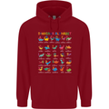 Dinosaur Alphabet T-Rex Funny Childrens Kids Hoodie Red