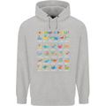 Dinosaur Alphabet T-Rex Funny Childrens Kids Hoodie Sports Grey