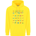 Dinosaur Alphabet T-Rex Funny Childrens Kids Hoodie Yellow