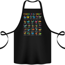 Dinosaur Alphabet T-Rex Funny Cotton Apron 100% Organic Black