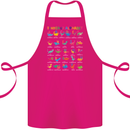 Dinosaur Alphabet T-Rex Funny Cotton Apron 100% Organic Pink