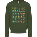 Dinosaur Alphabet T-Rex Funny Kids Sweatshirt Jumper Forest Green