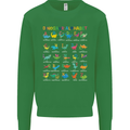 Dinosaur Alphabet T-Rex Funny Kids Sweatshirt Jumper Irish Green