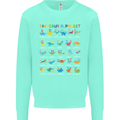 Dinosaur Alphabet T-Rex Funny Kids Sweatshirt Jumper Peppermint