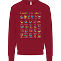 Dinosaur Alphabet T-Rex Funny Kids Sweatshirt Jumper Red