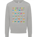 Dinosaur Alphabet T-Rex Funny Kids Sweatshirt Jumper Sports Grey