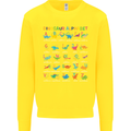 Dinosaur Alphabet T-Rex Funny Kids Sweatshirt Jumper Yellow