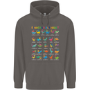 Dinosaur Alphabet T-Rex Funny Mens 80% Cotton Hoodie Charcoal