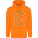 Dinosaur Alphabet T-Rex Funny Mens 80% Cotton Hoodie Orange