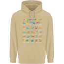 Dinosaur Alphabet T-Rex Funny Mens 80% Cotton Hoodie Sand