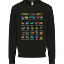 Dinosaur Alphabet T-Rex Funny Mens Sweatshirt Jumper Black