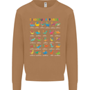 Dinosaur Alphabet T-Rex Funny Mens Sweatshirt Jumper Caramel Latte