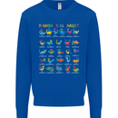 Dinosaur Alphabet T-Rex Funny Mens Sweatshirt Jumper Royal Blue