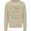 Dinosaur Alphabet T-Rex Funny Mens Sweatshirt Jumper Sand