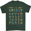 Dinosaur Alphabet T-Rex Funny Mens T-Shirt Cotton Gildan Forest Green