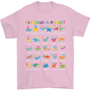 Dinosaur Alphabet T-Rex Funny Mens T-Shirt Cotton Gildan Light Pink