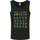 Dinosaur Alphabet T-Rex Funny Mens Vest Tank Top Black