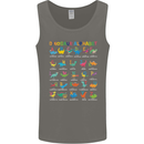 Dinosaur Alphabet T-Rex Funny Mens Vest Tank Top Charcoal