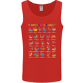 Dinosaur Alphabet T-Rex Funny Mens Vest Tank Top Red