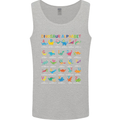 Dinosaur Alphabet T-Rex Funny Mens Vest Tank Top Sports Grey