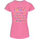 Dinosaur Alphabet T-Rex Funny Womens Petite Cut T-Shirt Azalea