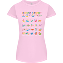 Dinosaur Alphabet T-Rex Funny Womens Petite Cut T-Shirt Light Pink