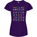 Dinosaur Alphabet T-Rex Funny Womens Petite Cut T-Shirt Purple