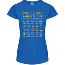Dinosaur Alphabet T-Rex Funny Womens Petite Cut T-Shirt Royal Blue