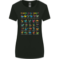 Dinosaur Alphabet T-Rex Funny Womens Wider Cut T-Shirt Black