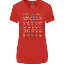 Dinosaur Alphabet T-Rex Funny Womens Wider Cut T-Shirt Red