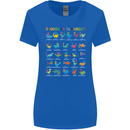 Dinosaur Alphabet T-Rex Funny Womens Wider Cut T-Shirt Royal Blue