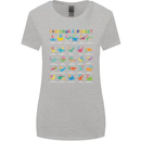 Dinosaur Alphabet T-Rex Funny Womens Wider Cut T-Shirt Sports Grey