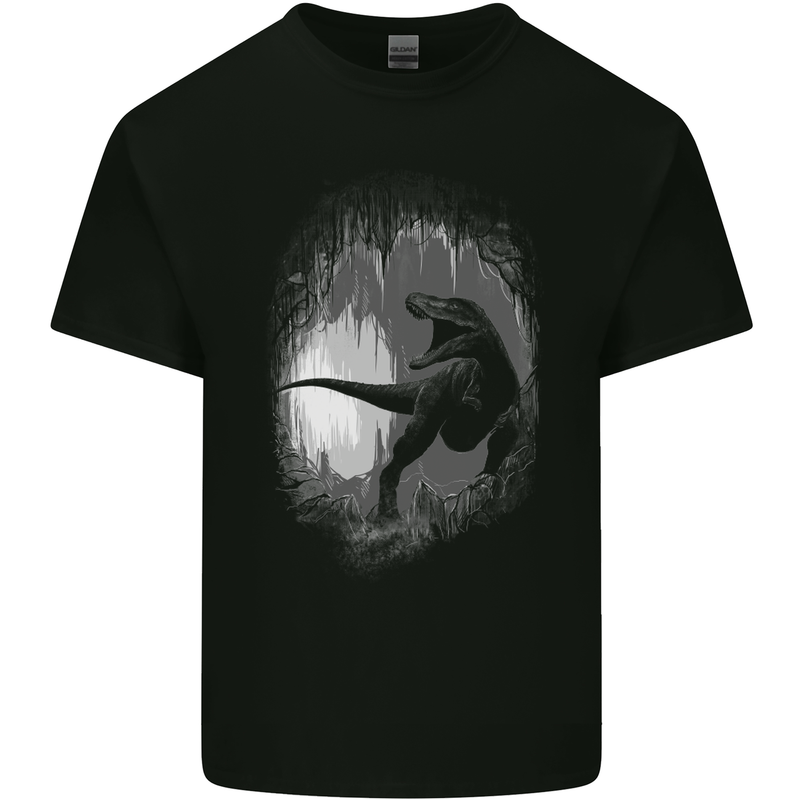Dinosaur Cave T-Rex Kids T-Shirt Childrens Black