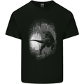 Dinosaur Cave T-Rex Mens Cotton T-Shirt Tee Top Black