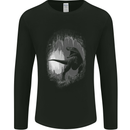 Dinosaur Cave T-Rex Mens Long Sleeve T-Shirt Black