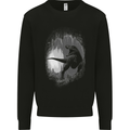 Dinosaur Cave T-Rex Mens Sweatshirt Jumper Black