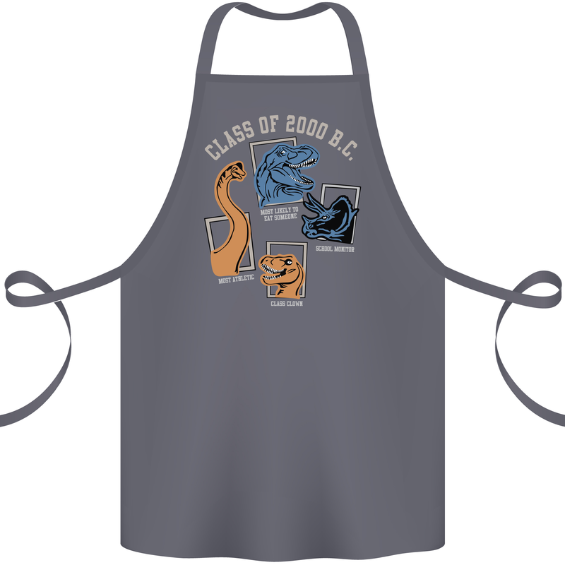 Dinosaur Class of 2000 BC Funny T-Rex Cotton Apron 100% Organic Steel
