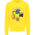 Dinosaur Class of 2000 BC Funny T-Rex Kids Sweatshirt Jumper Yellow