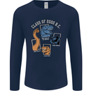 Dinosaur Class of 2000 BC Funny T-Rex Mens Long Sleeve T-Shirt Navy Blue