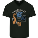 Dinosaur Class of 2000 BC Funny T-Rex Mens V-Neck Cotton T-Shirt Black