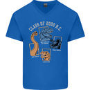 Dinosaur Class of 2000 BC Funny T-Rex Mens V-Neck Cotton T-Shirt Royal Blue