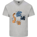 Dinosaur Class of 2000 BC Funny T-Rex Mens V-Neck Cotton T-Shirt Sports Grey
