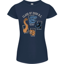 Dinosaur Class of 2000 BC Funny T-Rex Womens Petite Cut T-Shirt Navy Blue