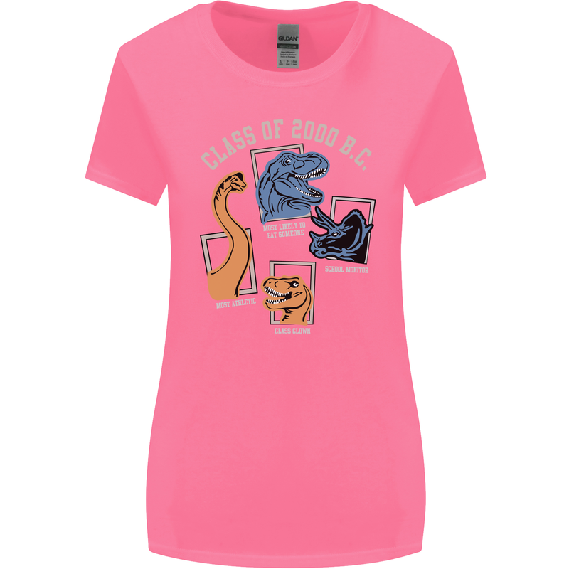 Dinosaur Class of 2000 BC Funny T-Rex Womens Wider Cut T-Shirt Azalea