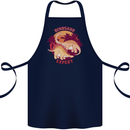Dinosaur Expert Cotton Apron 100% Organic Navy Blue
