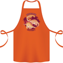 Dinosaur Expert Cotton Apron 100% Organic Orange